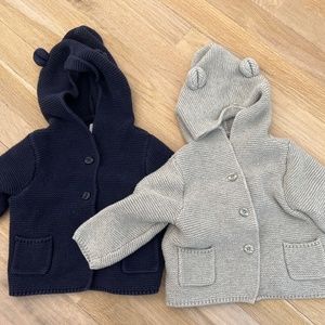 Gap Baby Boy Hooded Sweaters x2